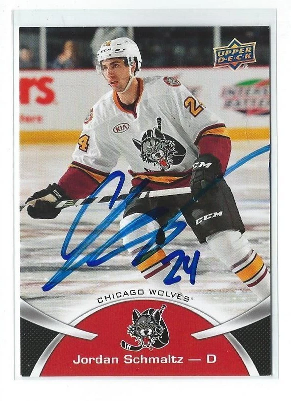 Jordan Schmaltz Signed 2015/16 Upper Deck AHL Card #28