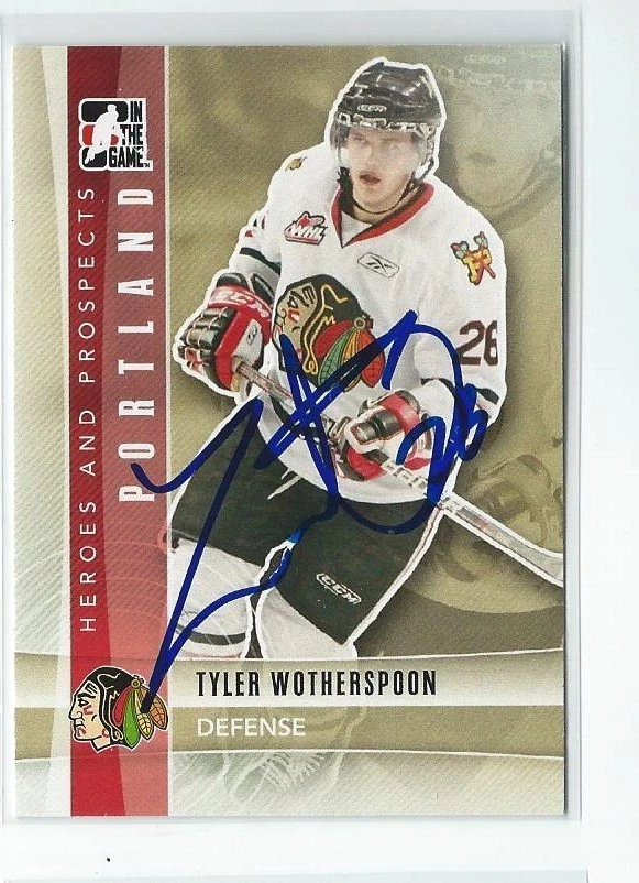 Tyler Wotherspoon Signed 2011/12 Heroes And Prospects Card #88