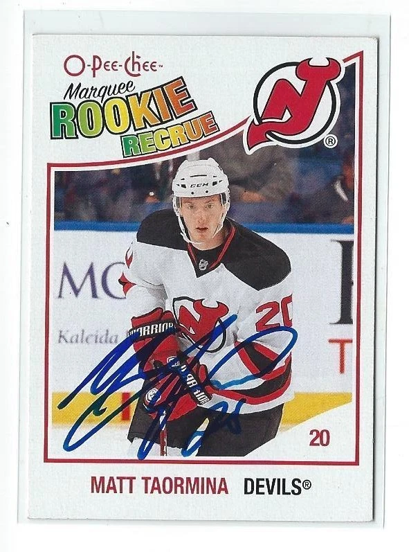 Matt Taormina Signed 2010/11 O-Pee-Chee Marquee Rookie Card #517