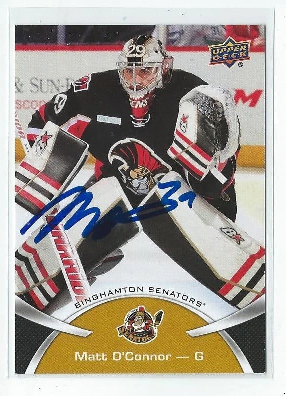 Matt O'Connor Signed 2015/16 Upper Deck AHL Card #76