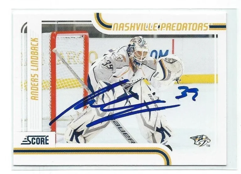Anders Lindback Signed 2011/12 Score Card #275