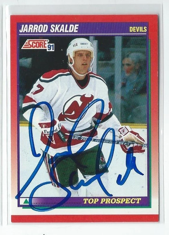 Jarrod Skalde Signed 1991/92 Score Canada Card #282
