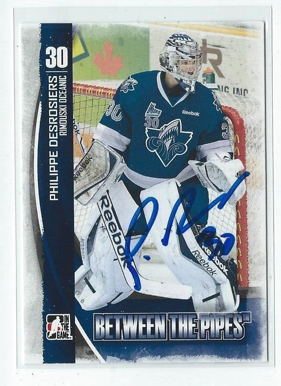 Philippe Desrosiers Signed 2013/14 Between The Pipes Card #73