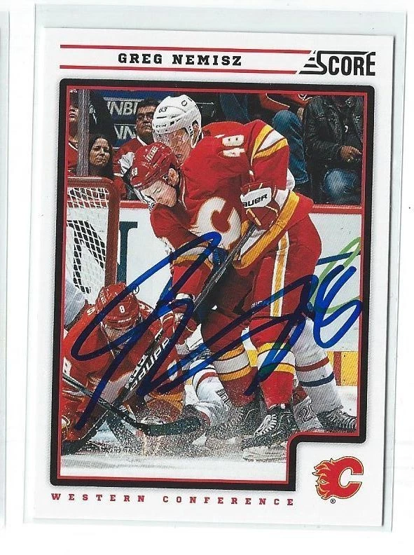Greg Nemisz Signed 2012/13 Score Card #99