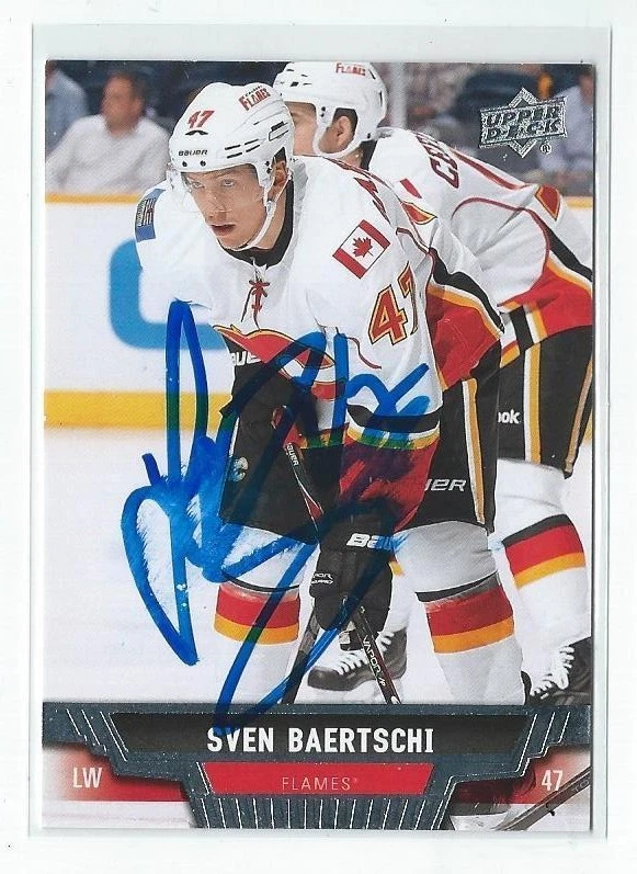 Sven Baertschi Signed 2013/14 Upper Deck Card #170