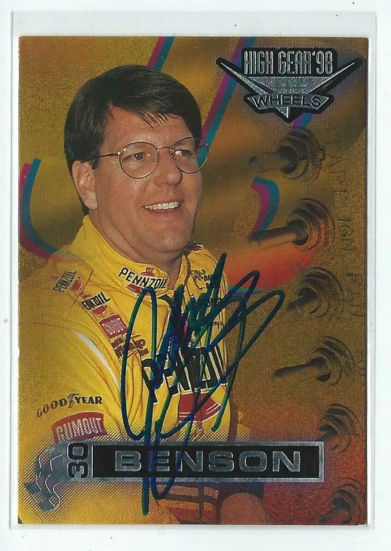 Johnny Benson Signed 1998 Wheels High Gear Card #11   NASCAR