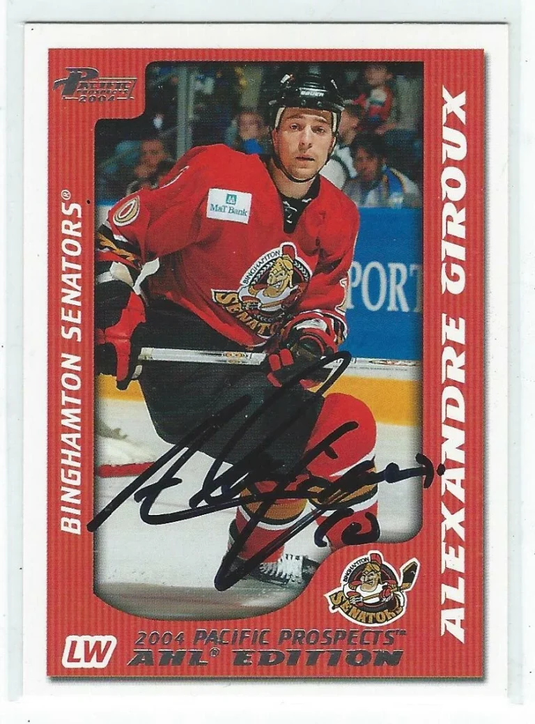 Alexandre Giroux Signed 2003/04 Pacific Prospects AHL Card #6