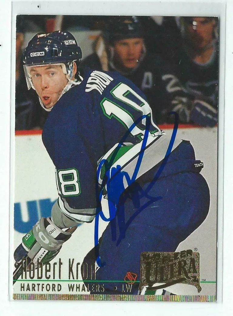 Robert Kron Signed 1994/95 Fleer Ultra Card #90 Seattle Kraken