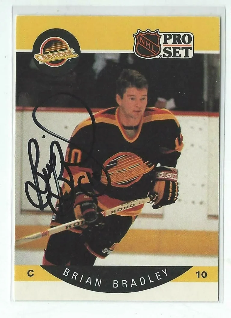 Brian Bradley Signed 1990/91 Pro Set Card #294