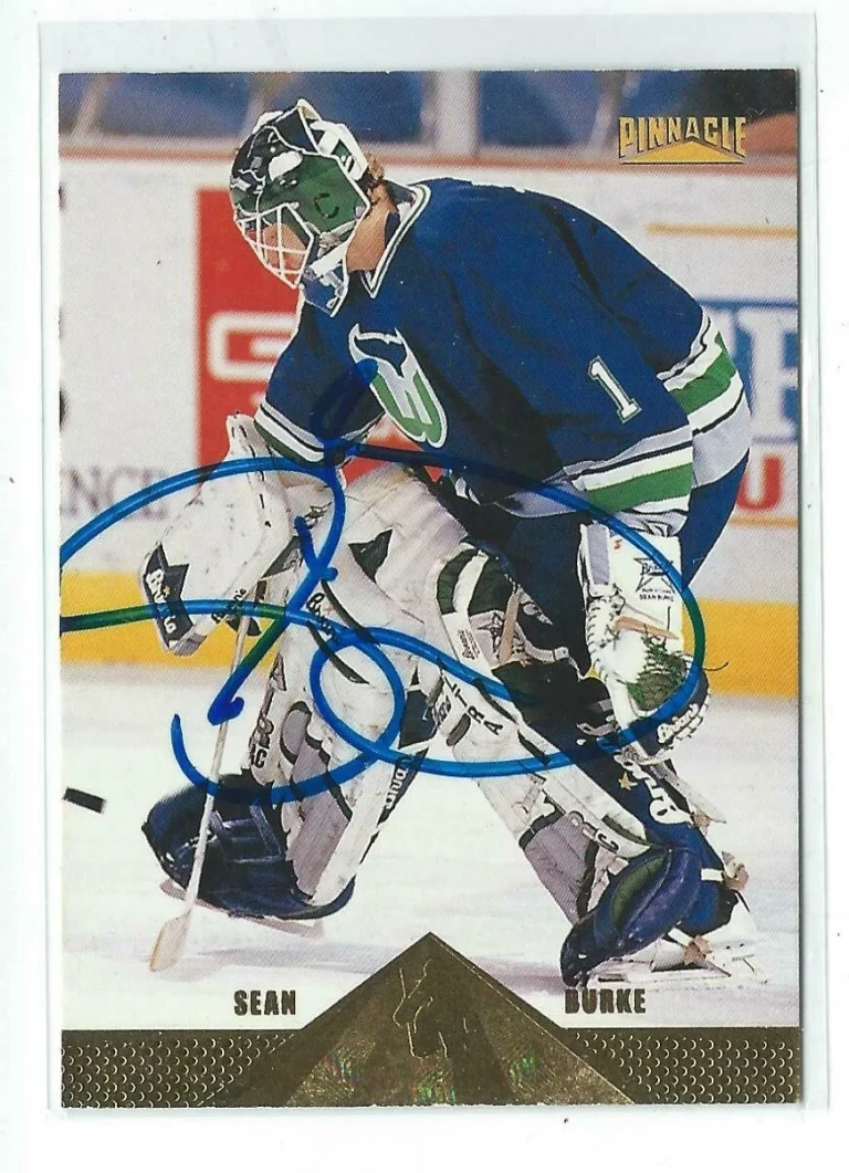 Sean Burke Signed 1996/97 Pinnacle Card #37