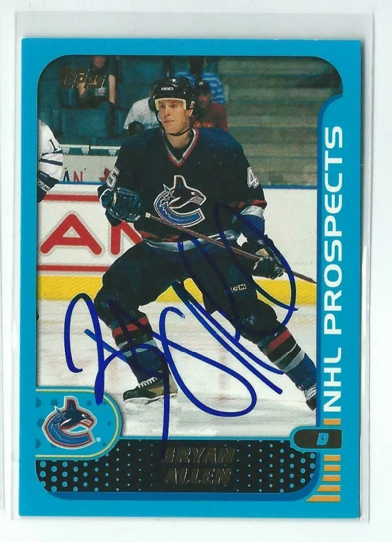Bryan Allen Signed 2001/02 Topps Card #305