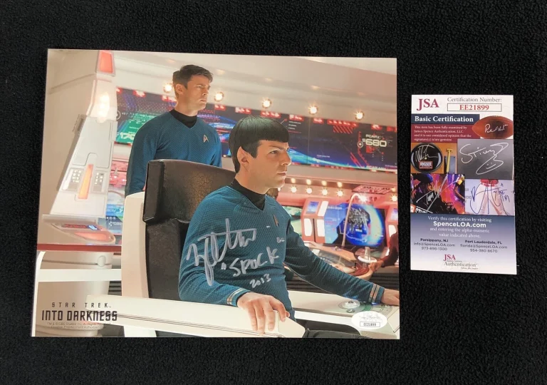 Zachary Quinto Signed & Inscribed Star Trek Spock 8x10 Photo #1 JSA COA