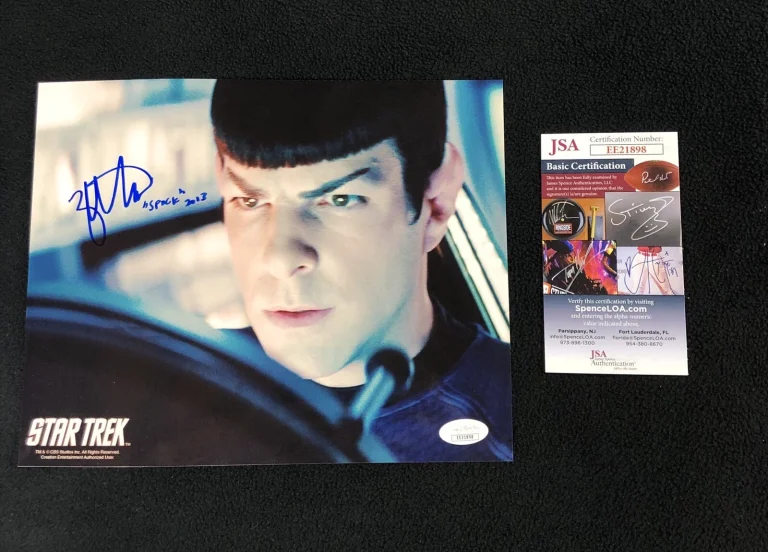 Zachary Quinto Signed & Inscribed Star Trek Spock 8x10 Photo #2 JSA COA