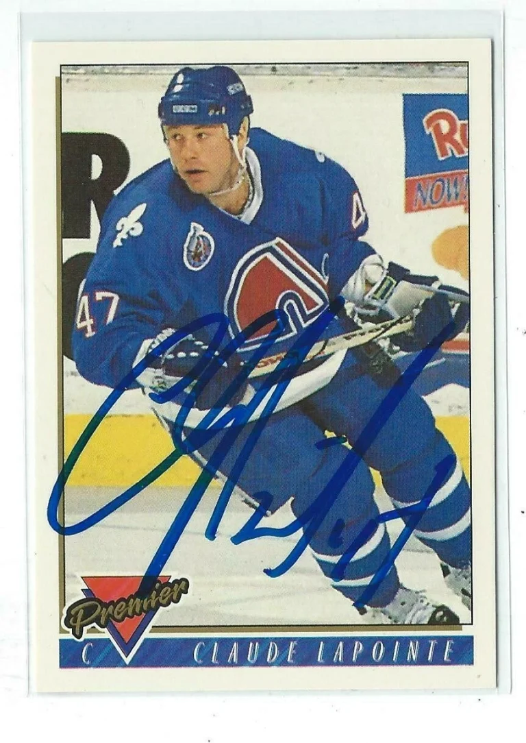 Claude Lapointe Signed 1993/94 Premier Card #251