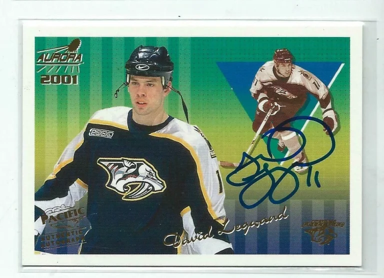 David Legwand 2000/01 Pacific Aurora Authentic Autograph Card #78