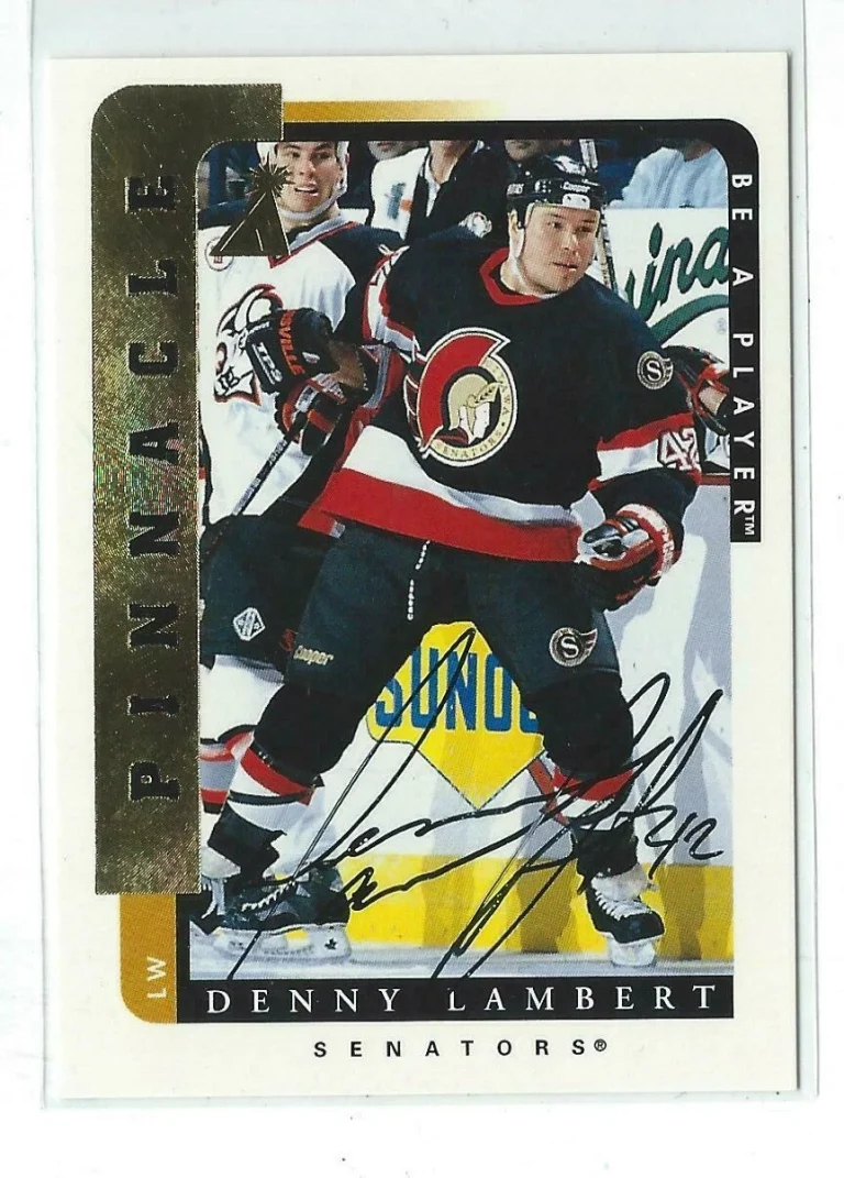 Denny Lambert 1996/97 Pinnacle Be A Player Autograph Card #68