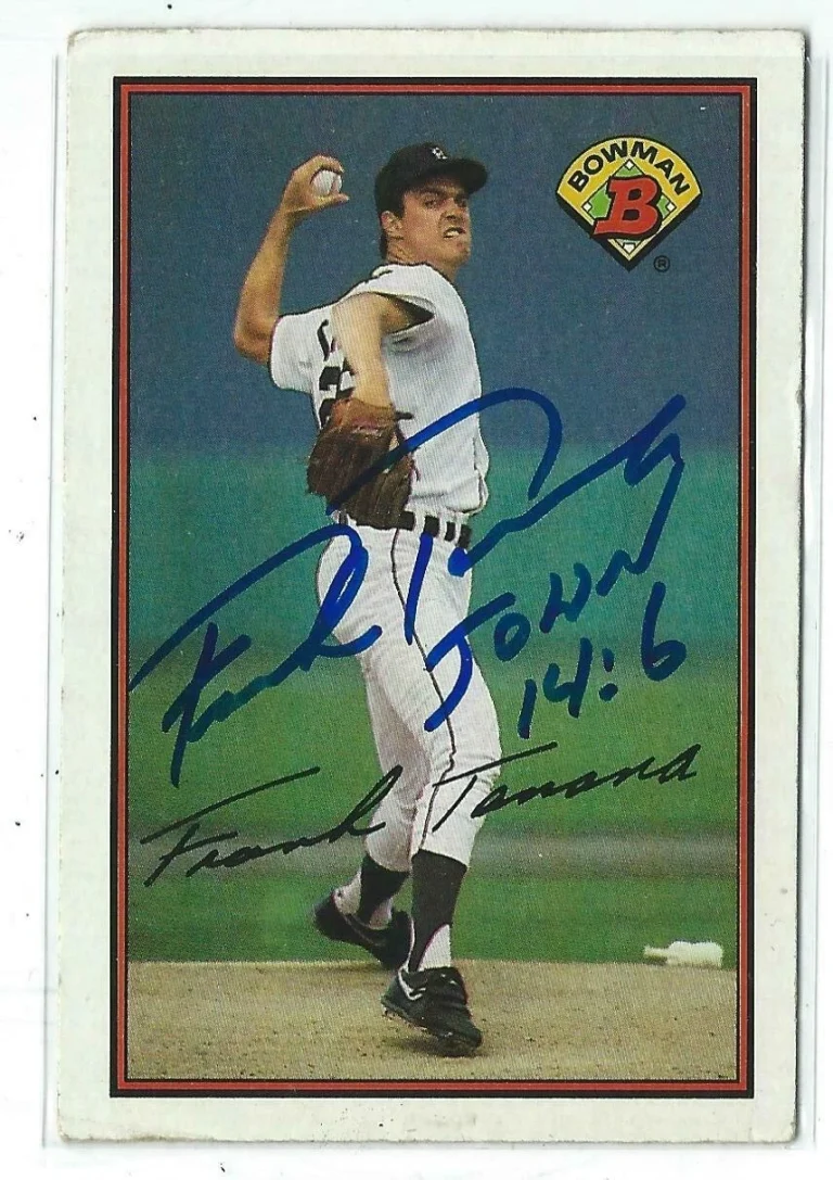 Frank Tanana Signed 1989 Bowman Card #92