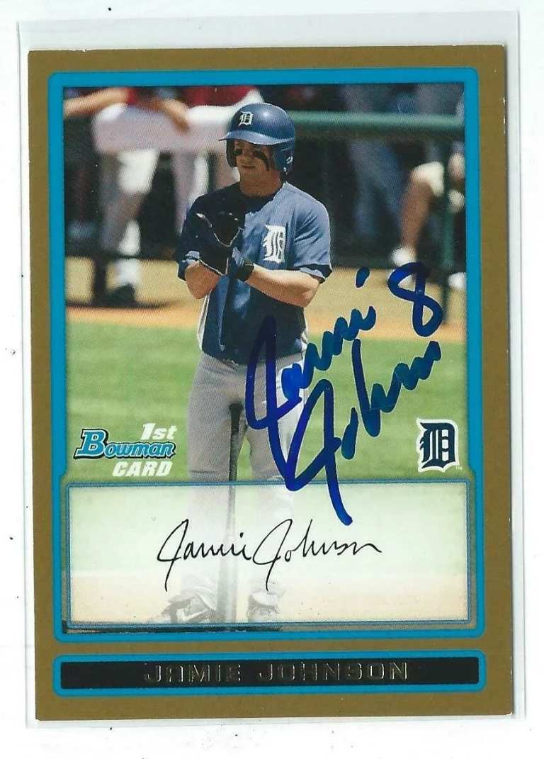 Jamie Johnson Signed 2009 Bowman Gold Draft Prospects Card #BDPP20