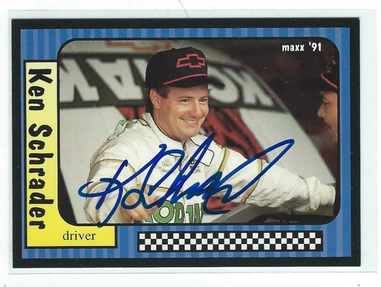 Ken Schrader Signed 1991 MAXX Card #25   NASCAR
