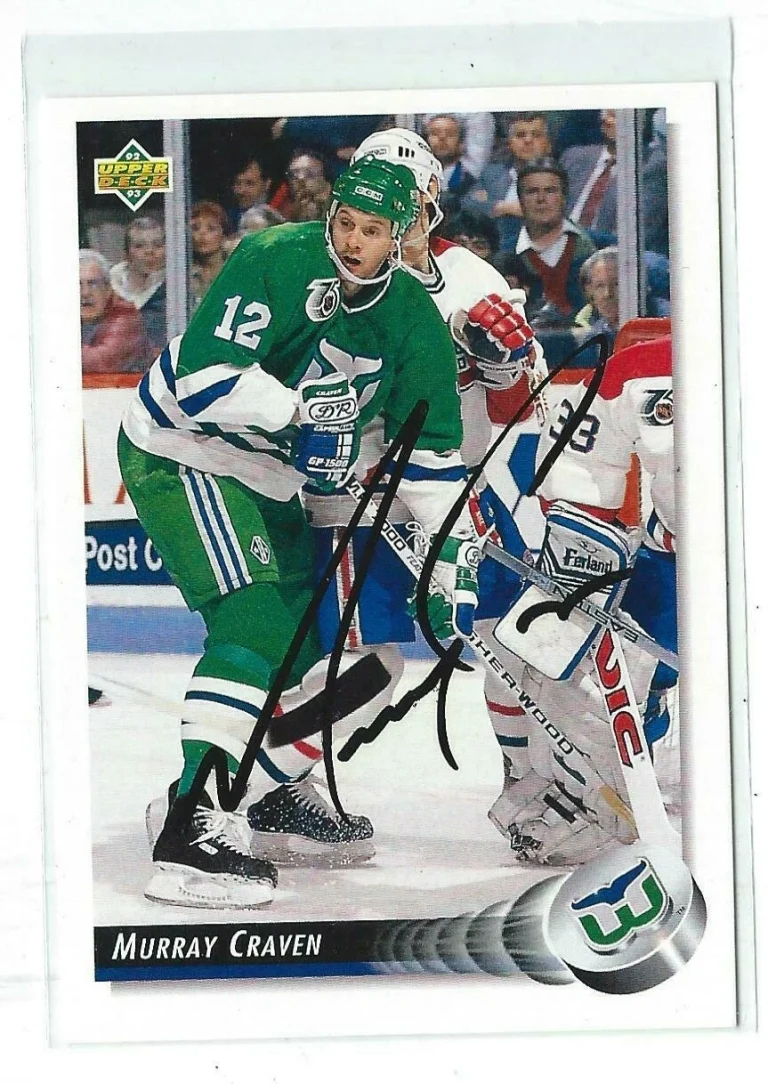 Murray Craven Signed 1992/93 Upper Deck Card #49