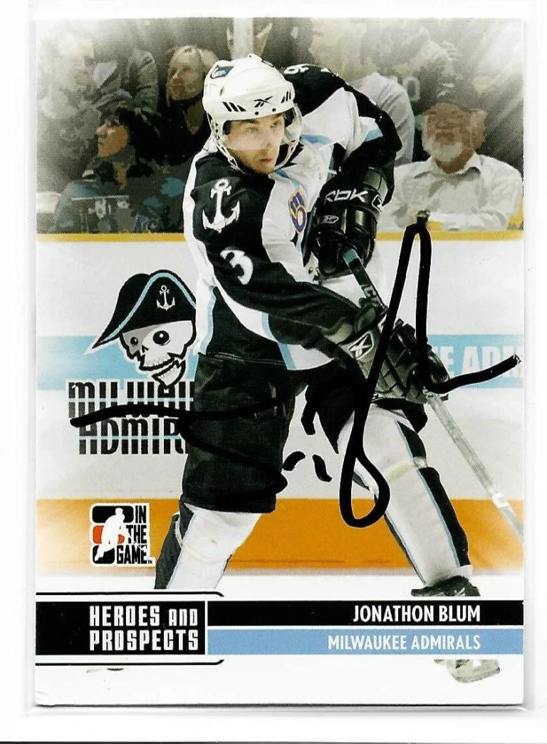 Jonathon Blum Signed 2009/10 Heroes And Prospects Card #61