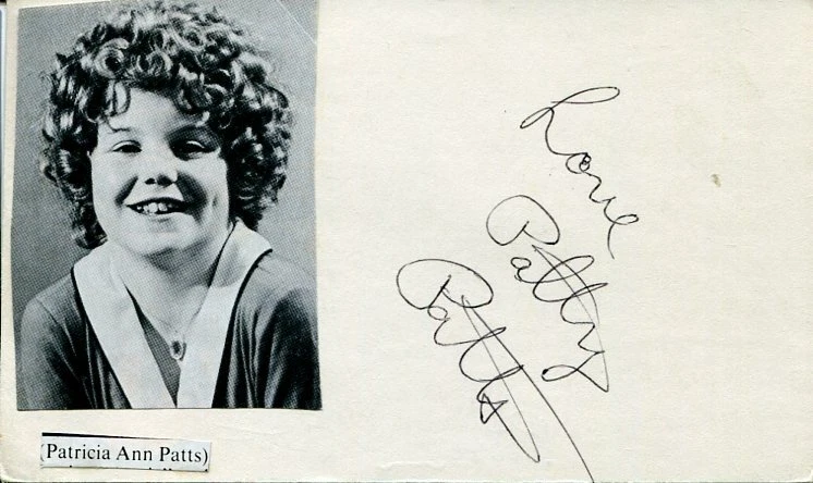 Patricia Patts Peppermint Patty Voice Peanuts Annie Musical Signed Autograph