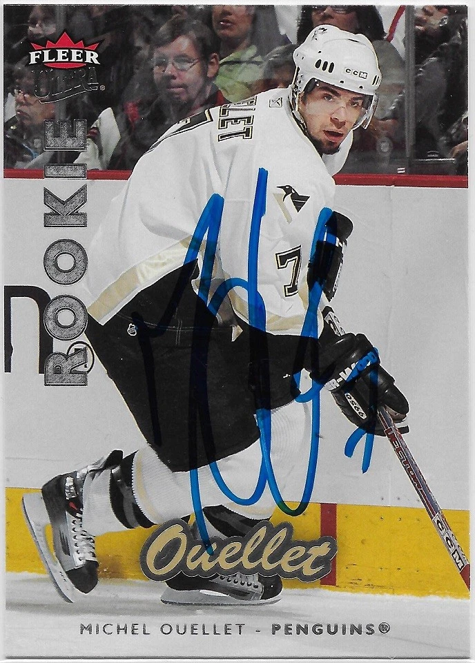 Michel Ouellet Signed 2005-06 Fleer Ultra #224 Pittsburgh Penguins