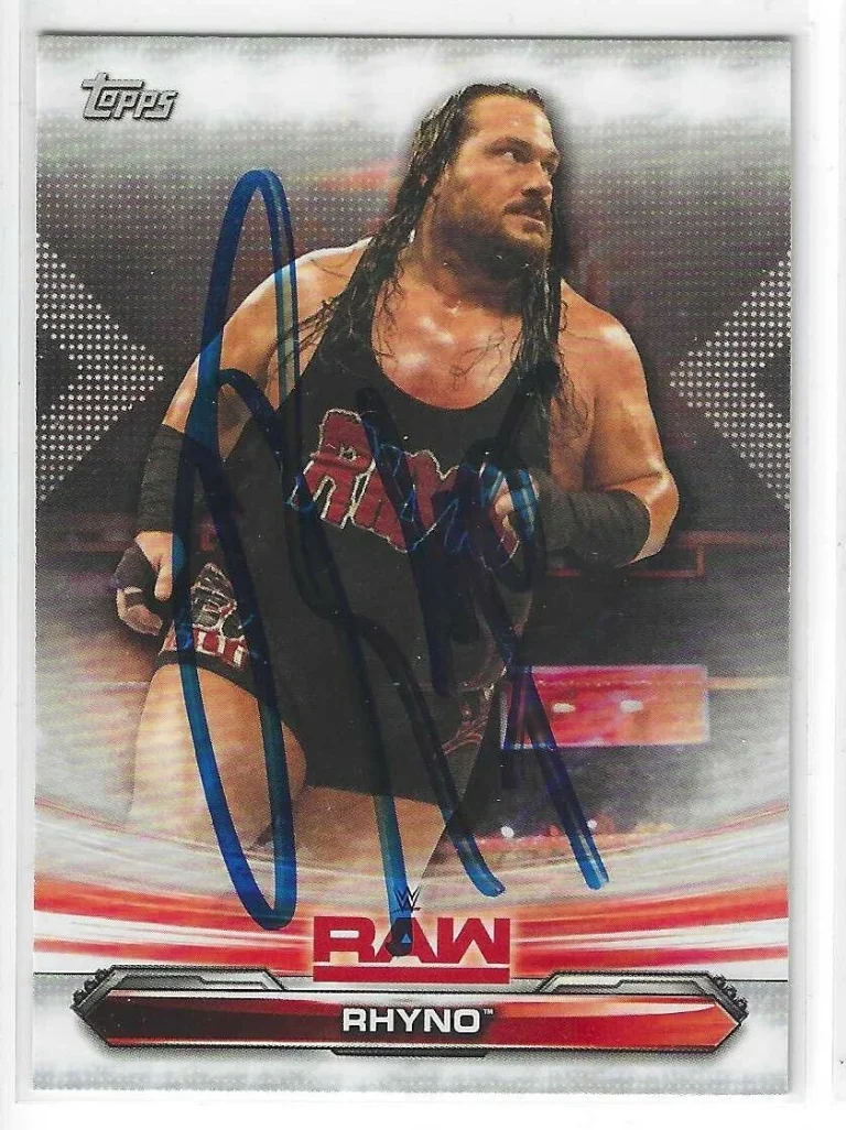 Rhyno Signed 2019 Topps WWE Raw Card #59