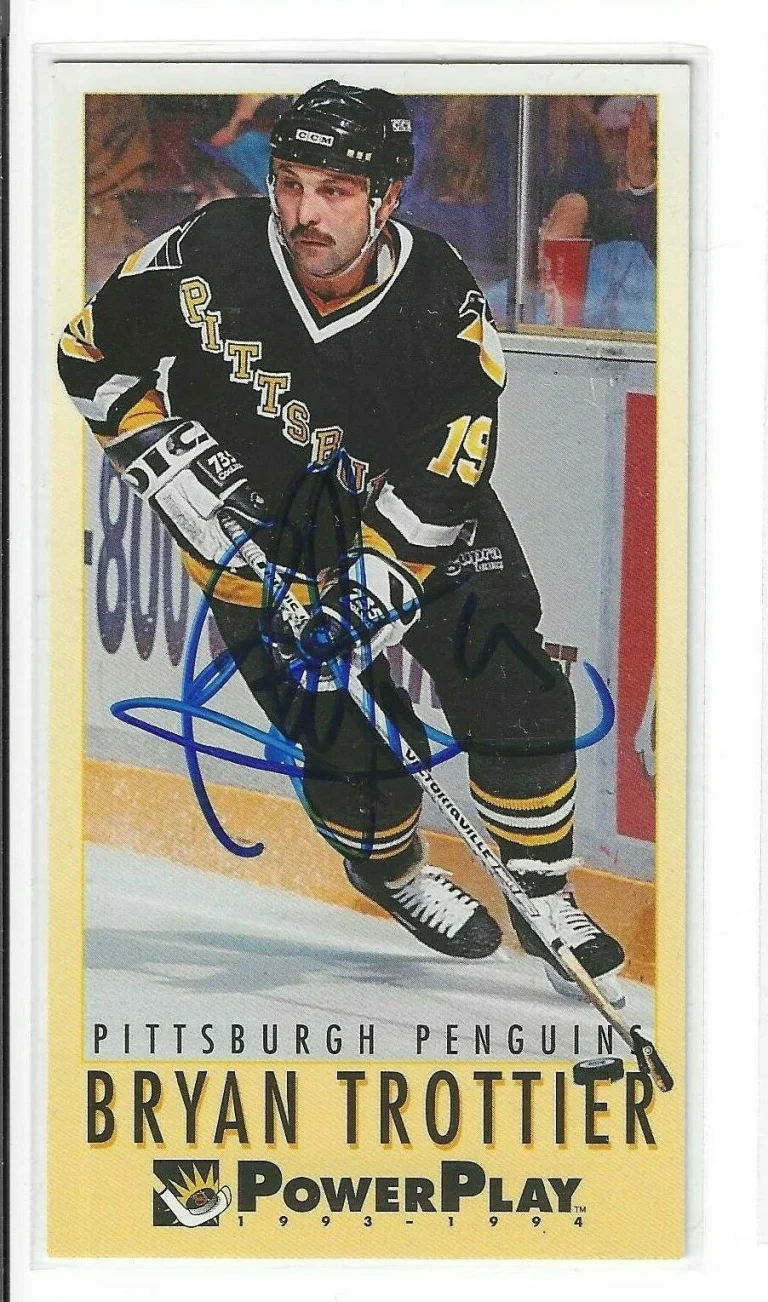 Bryan Trottier Signed 1993/94 Fleer Power Play Card #416
