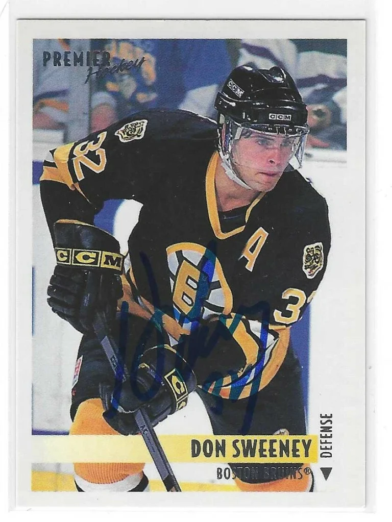 Don Sweeney Signed 1994/95 Premier Card #262 Boston Bruins
