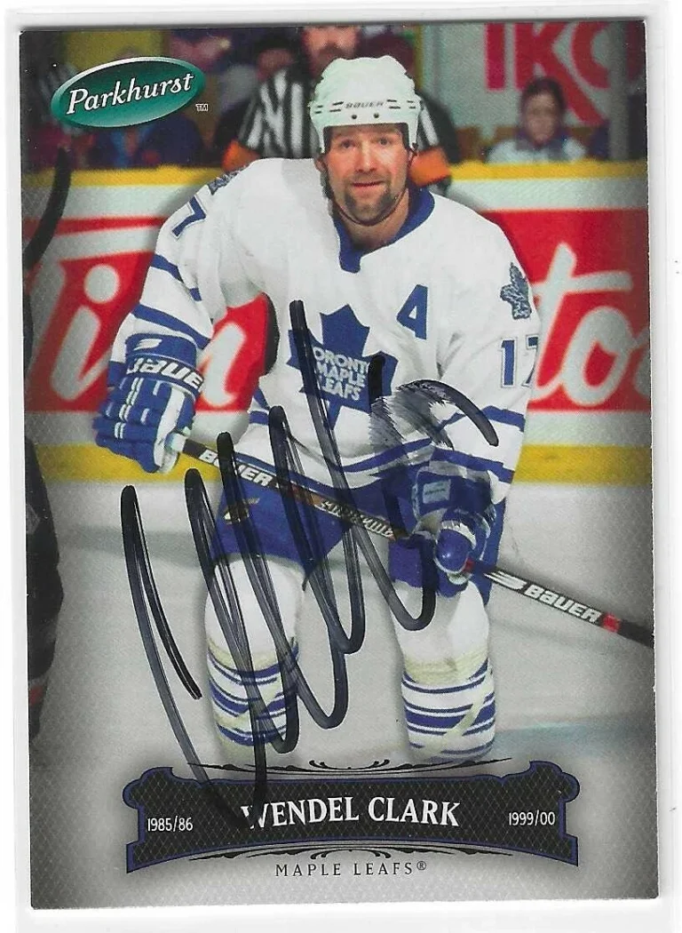 Wendel Clark Signed 2006/07 Parkhurst Card #38 Toronto Maple Leafs