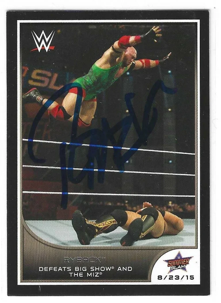 Ryback Signed 2016 Topps WWE Summer Slam Card #75