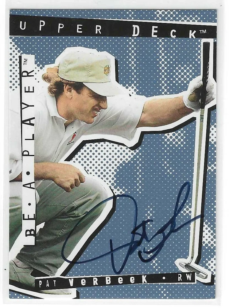 Pat Verbeek 1994/95 Be A Player Autograph Card #71 Hartford Whalers