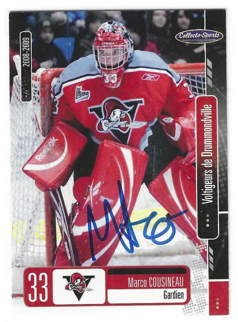 Marco Cousineau Signed 2008/09 Drummonville Voltiguers Collecto-Sports Card #28