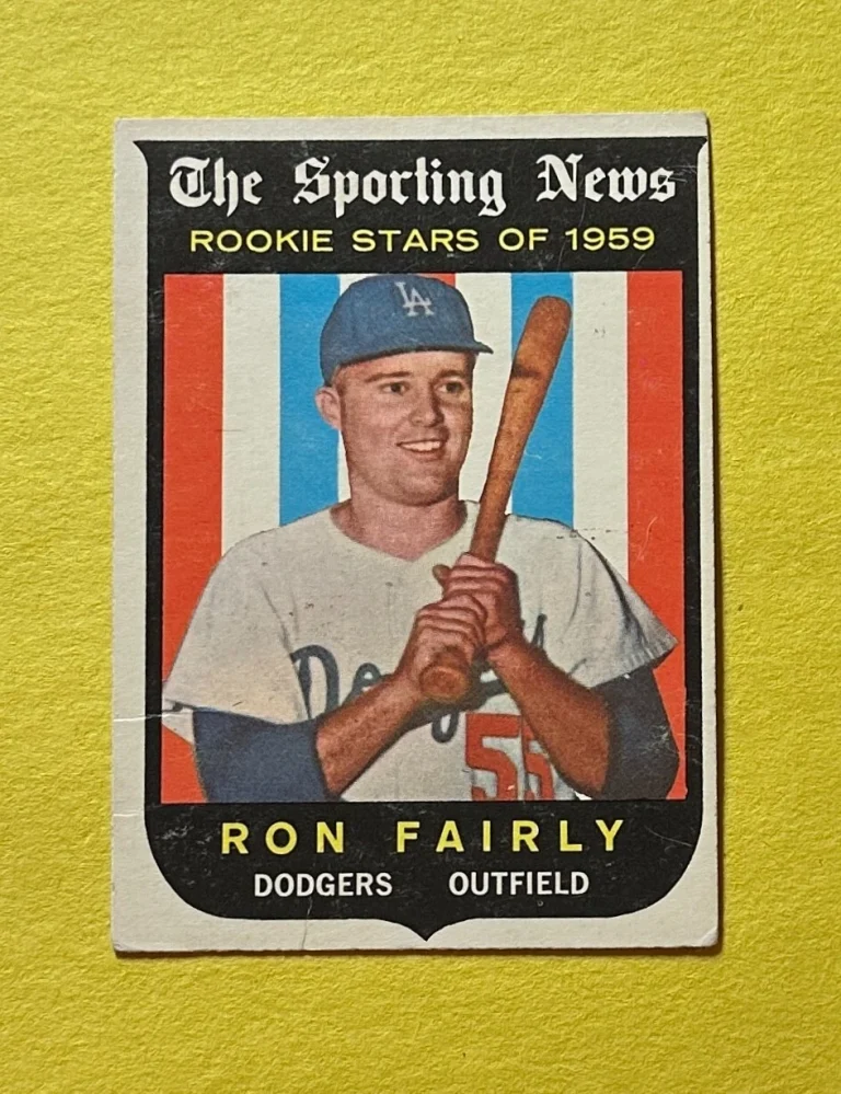 1959 TOPPS RON FAIRLY THE SPORTING NEWS ROOKIE STARS OF 1959 #125 DODGERS
