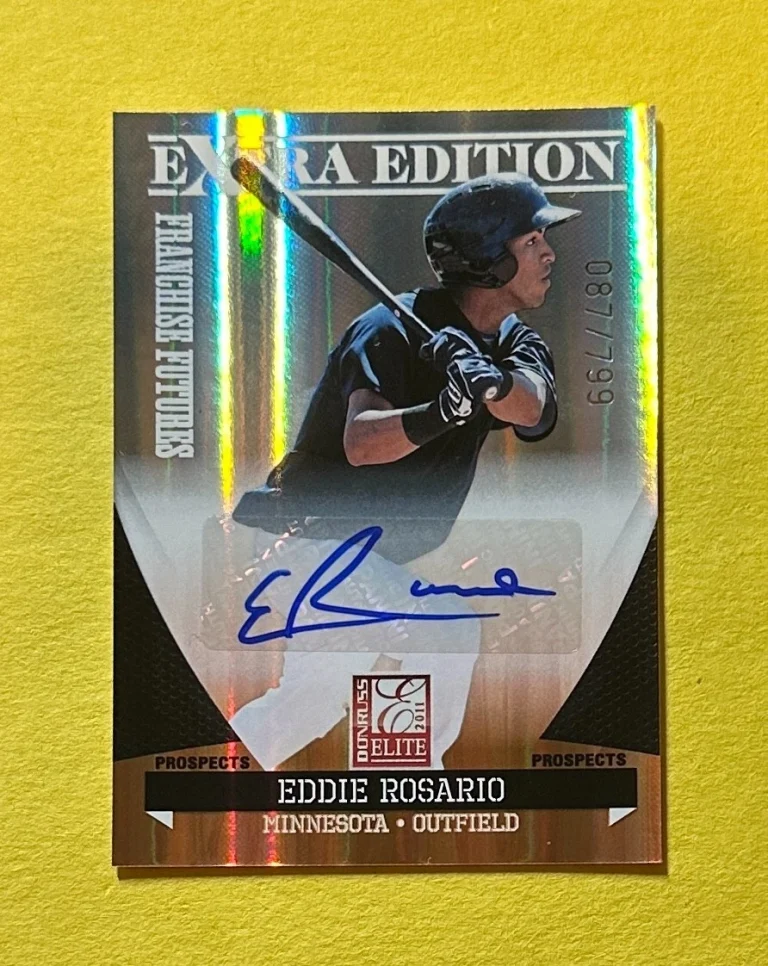 2011 DONRUSS ELITE EXTRA EDITION EDDIE ROSARIO AUTO /799 #186 MINNESOTA