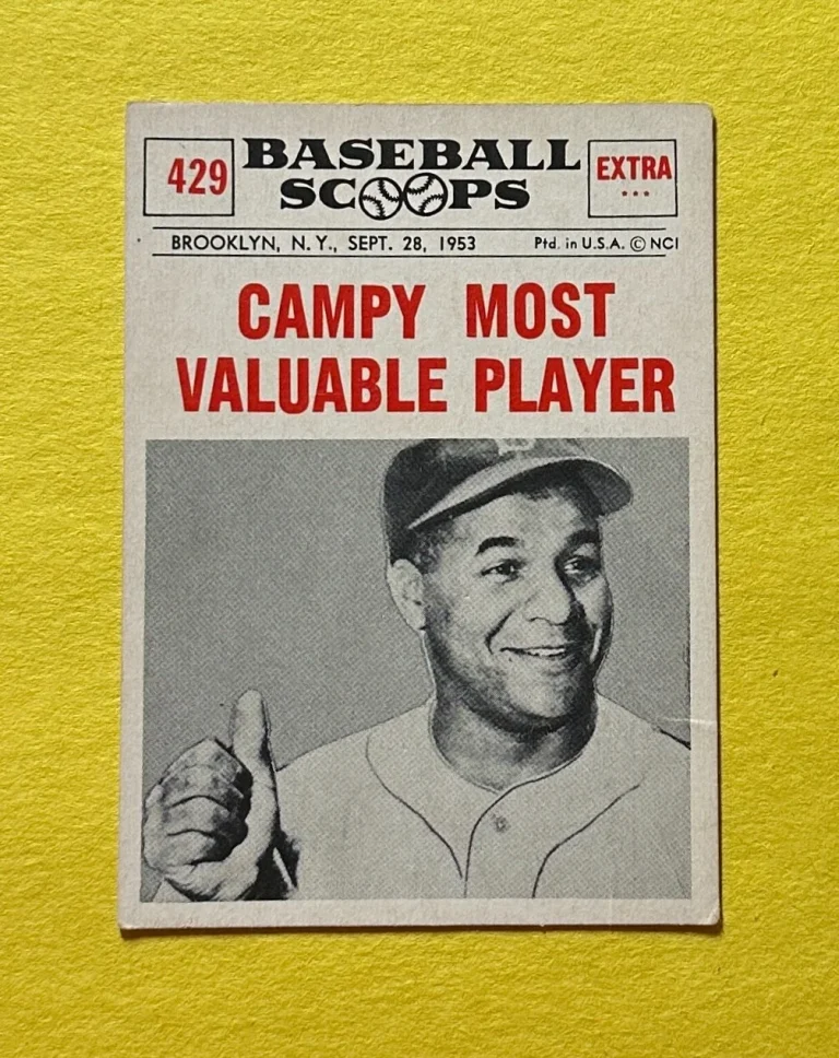 1961 NU-CARD SCOOPS CAMPY MOST VALUABLE PLAYER #429 HOF