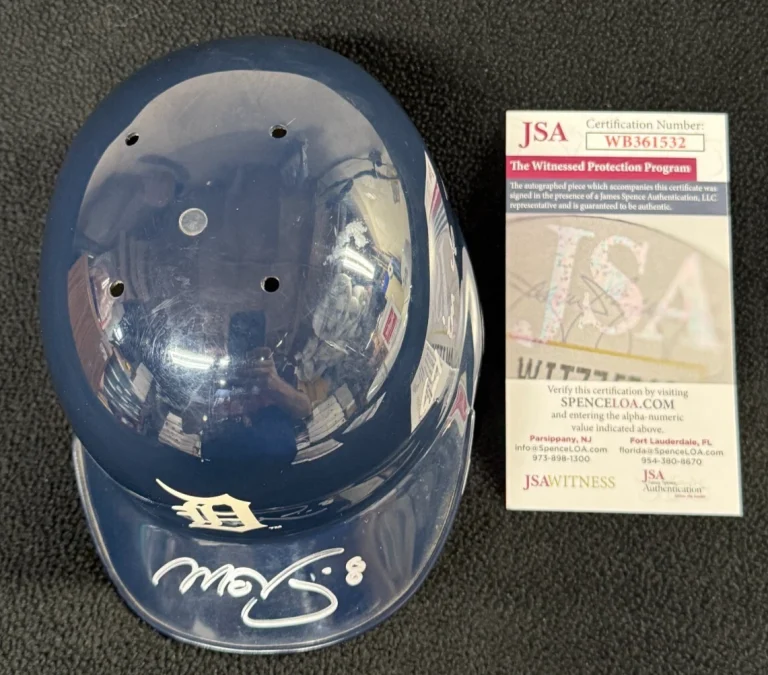Matt Vierling Signed & Inscribed Detroit Tigers Mini Batting Helmet JSA COA