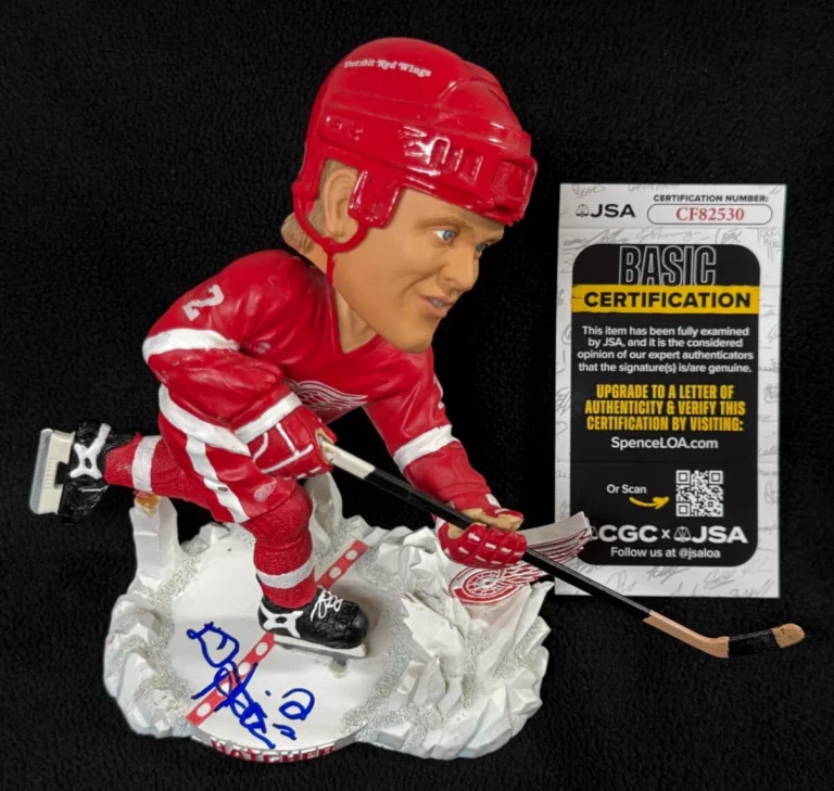 Derian Hatcher Signed Detroit Red Wings Limited Bobblehead Figure JSA COA
