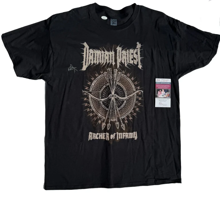 Damian Priest Signed Archer Of Infamy WWE NXT 1st Official T-Shirt JSA COA