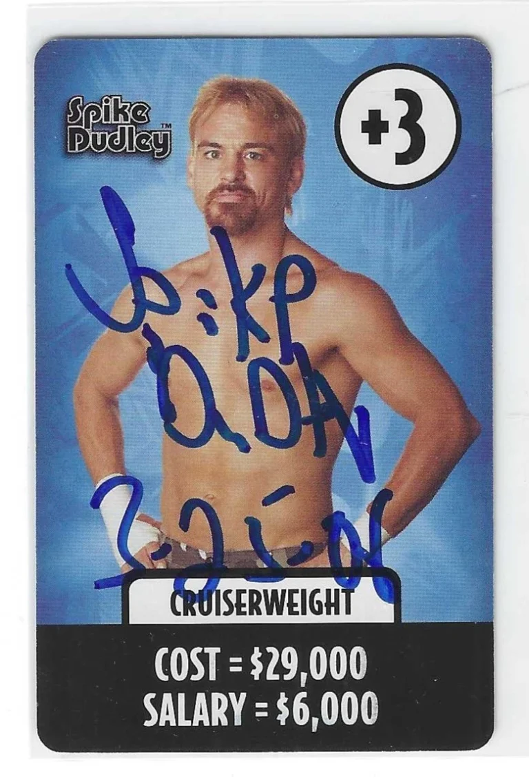 Spike Dudley Signed WWE Smack Down Game Card