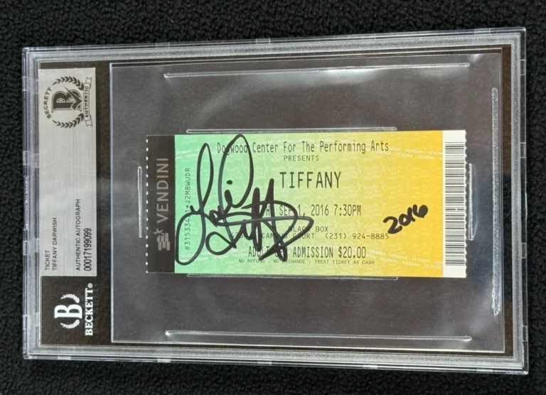 Tiffany Darwish Signed Concert Ticket Stub Beckett Authenticated