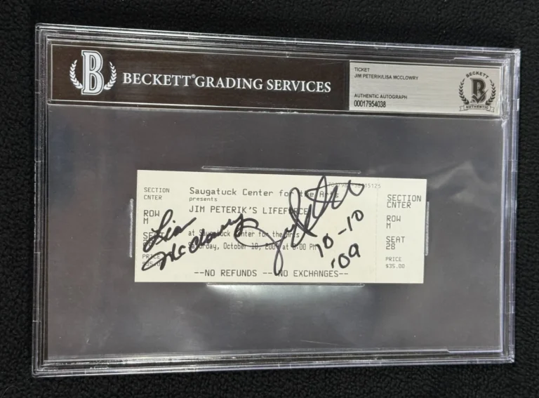 Jim Peterik & Lisa McClowry Signed Full Concert Ticket Beckett Authenticated