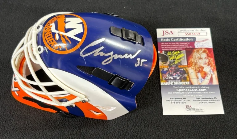 Chris Osgood Signed New York Islanders Mini Goalie Mask JSA COA