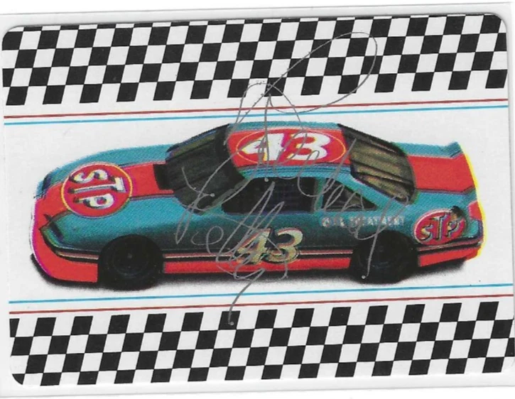 Richard Petty Signed 1992 STP Playing Seven Of Hearts  Card NASCAR