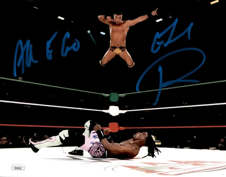 Ethan Page Signed & Inscribed WWE NXT AAA World's Collide 8x10 Photo #1 JSA