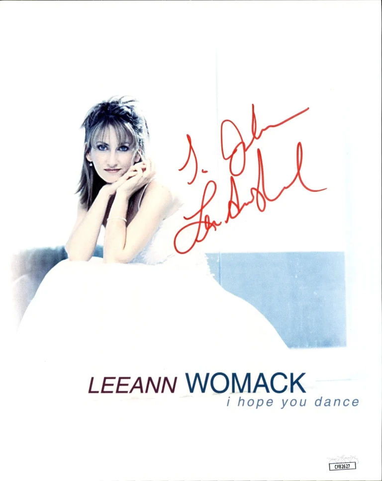 Lee Ann Womack Signed Fan Club Publicity 8x10 Photo To John #2 JSA COA