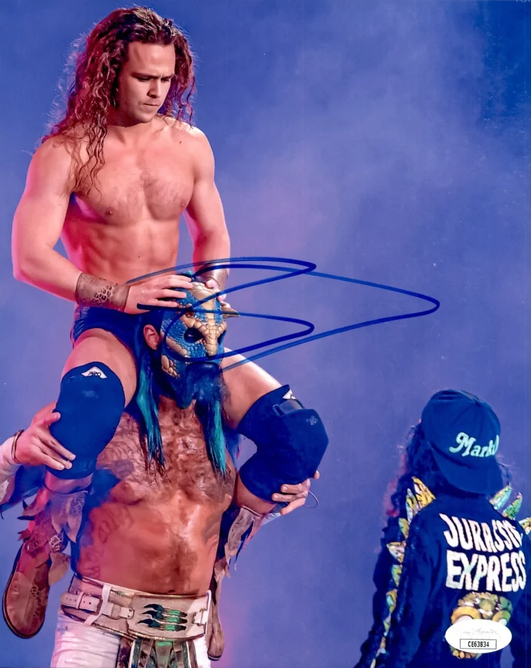 Jungle Boy Jack Perry Signed AEW 8x10 Photo #1 WWE JSA COA