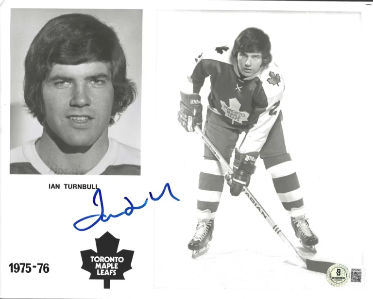 Ian Turnbull Signed Toronto Maple Leafs 8x10 Photo #1 Beckett COA