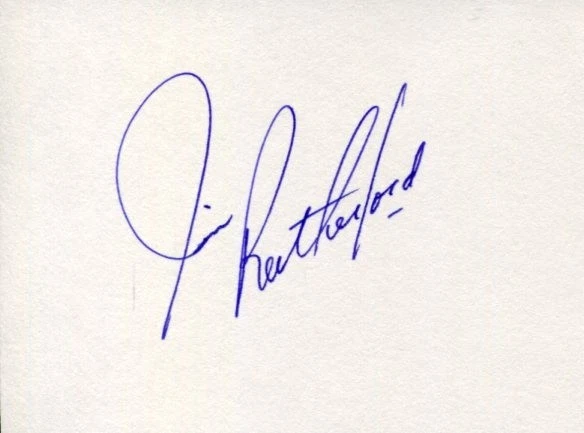 Jim Rutherford Vancouver Canucks Preside Pittsburgh Penguins GM Signed Autograph
